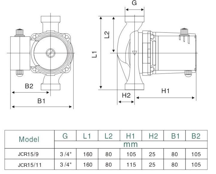 JCR15 Circulation Pump