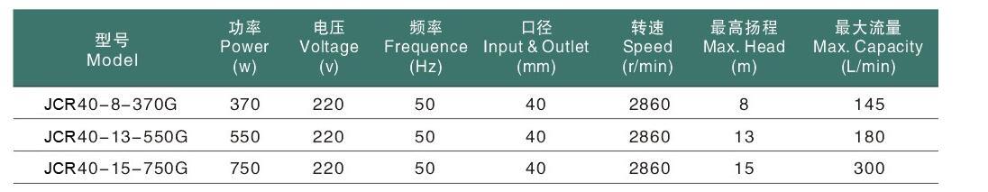 JCR 40 Circulation Pump