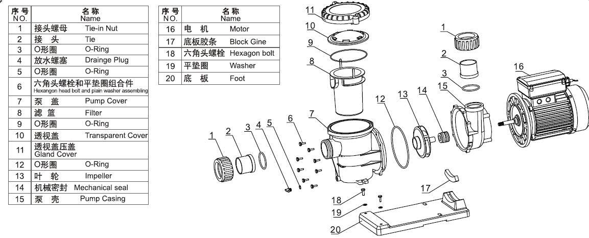 SP150 Swimming Pump