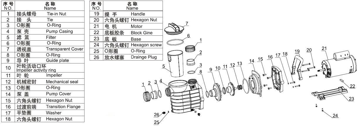 48SUP Swimming Pump