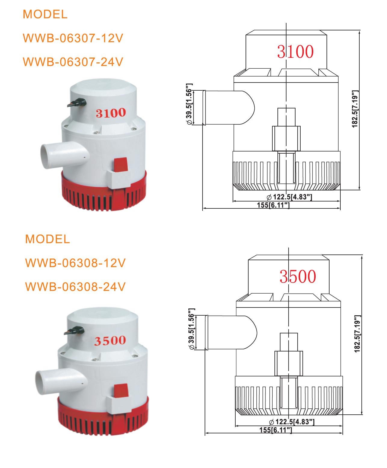 WWB-06307 Bilge Pump (Dc Pump)